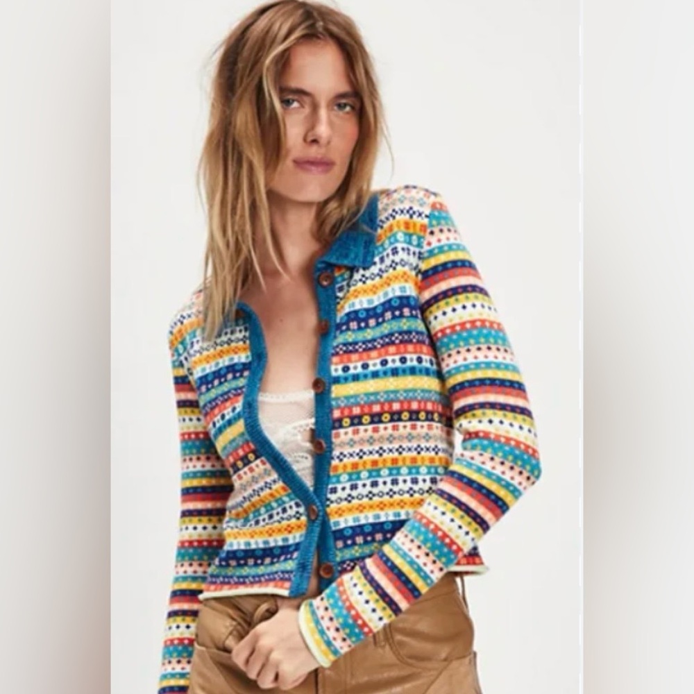 NWT Free People Oak And Pine Cardigan Size L